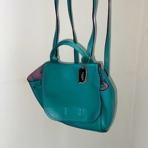 COACH turquoise mini backpack